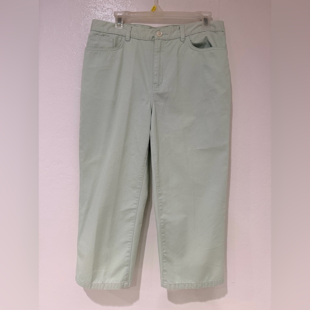 Lauren Jeans Company Women's Mint Green Jeans Capri  size 10